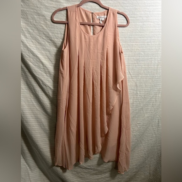 BCBGeneration Womens Pink Ruffled Evening Dress Size M - Picture 2 of 8